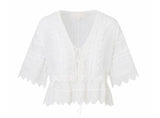 LoveShackFancy Lucce Top Optic White