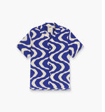 OAS Blue Rippling Viscose Shirt