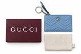 Gucci GG Marmont Cardholder Light Blue w/ Silver Hardware