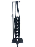 Prada Small Raffia Embroidered Triangle Logo Tote Bag Black w/ Gold Hardware