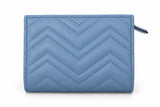 Gucci GG Marmont Wallet Light Blue w/ Silver Hardware