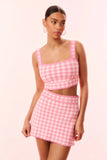 LoveShackFancy Jessyn Checkered Tank Pink Pearl*