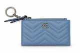 Gucci GG Marmont Cardholder Light Blue w/ Silver Hardware