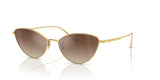 Oliver Peoples 1998C Gold Frame w/ Dark Brown Gradient Mirror Plastic Lens Sunglasses