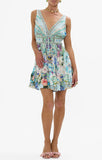 Camilla Shirred Waist Detail Mini Dress Sunrise in Sintra