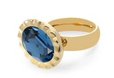 Qudo Tivola Unica Montana Stone Big Ring Gold