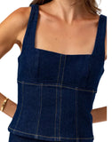 Sundays Vanna Tank Dark Wash Denim