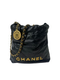 CHANEL 22 Mini Bag Black w/ Gold Hardware