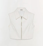 SIMKHAI Alix S/L Zip Up Top Sand