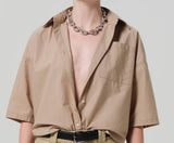 Citizens of Humanity Frances Cropped Cape Button Up Calatina Beige