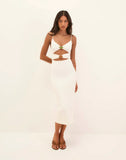 Vix Petra Midi Dress White