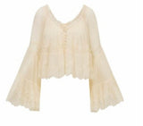 LoveShackFancy Darline Delicate Top Ivory