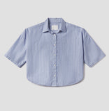 Citizens of Humanity Frances Cape Button Up Kindred Blue Stripe