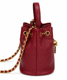CHANEL 30 Series Bucket Bag Red w/ Gold Hardware