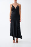 Camilla Bias Slip Dress With Frill Hem Silk Essentials Silkesse