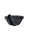 Gucci Jumbo GG Fanny Pack Gray/Black w/ Silver Hardware
