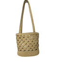 Prada Mini Logo Raffia Tote Bag Natural