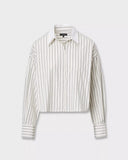 Rag & Bone Marin Stripe Layered Shirt Cream Stripe