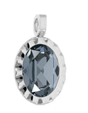 Qudo Tivola Unica Big Crystal Silver Night Stone Pendant Silver