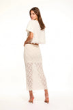 LoveShackFancy Clooney Skirt Antique White