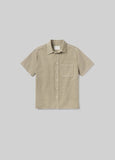 Citizens of Humanity Cairo Short Sleeve Pocket Shirt in wheat — 100% linen women's shirt at Low Key Fashion House Key West
