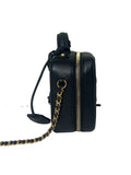 CHANEL CC Filigree Vanity Case Bag Black w/ Gold Hardware