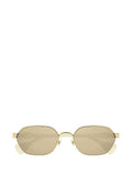 Gucci Ally Gold/Ivory Frame w/Pink Lens Sunglasses