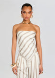 SER.O.YA Hark Satin Top Eggshell