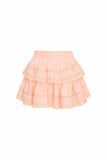 LoveShackFancy Ruffle Mini Skirt Bellerose Pink