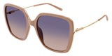 Chloe Nude/Gold Frame w/ Blue Lens Sunglasses