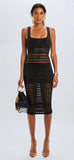 Retrofete Avril Dress Metallic Black/ Gold