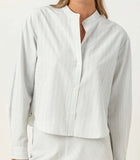 Sundays Sadie Shirt Silver Top Stitch