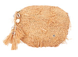 FloraBella Etretat Crochet Raffia/Pearl Clutch Natural