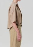 Citizens of Humanity Frances Cropped Cape Button Up Calatina Beige
