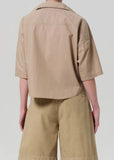 Citizens of Humanity Frances Cropped Cape Button Up Calatina Beige
