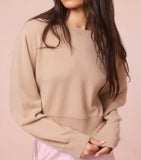 LoveShackFancy Bellman Cropped Cashmere Pullover