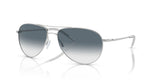 Oliver Peoples Benedict Silver Frame w/ Blue Crystal Gradient Lens Sunglasses
