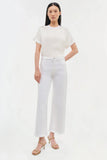 SIMKHAI  Addy S/S Knit Back T-shirt White