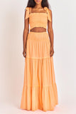 LoveShackFancy Pia Skirt Tangerine *