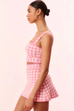 LoveShackFancy Jessyn Checkered Tank Pink Pearl*