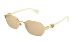 Gucci Ally Gold/Ivory Frame w/Pink Lens Sunglasses