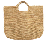 FloraBella Napa Lux Large Crochet Raffia/Leather Tote Sahara/Gold