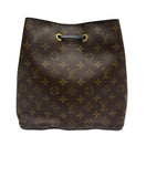 Louis Vuitton Monogram NeoNoe MM Bag Black Strap w/ Gold Hardware