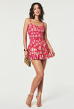 Hemant & Nandita Indu Mini Dress Floral And Fresh Pink *