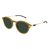 Gucci Kaitlyn Brown/Gold Frame w/ Green Lens Sunglasses