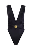 Agua Bendita Fernanda One Piece Swimsuit Black