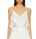 LoveShackFancy Carrera Top Off White