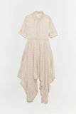 SIMKHAI Abrielle Handkerchief Midi Dress Sand