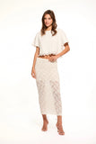 LoveShackFancy Clooney Skirt Antique White