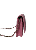 CHANEL Wallet On Chain Bag Pink w/ Gold Hardware